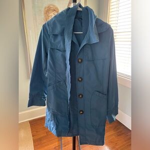 Blue Elie Tahari Trench Coat